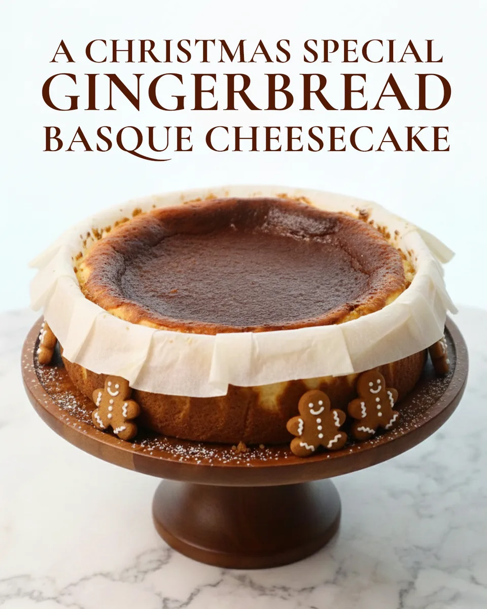 La Maritxu Christmas special Gingerbread Basque cheesecake